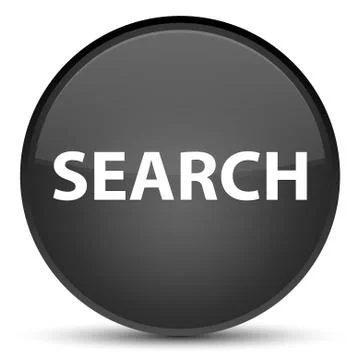 Search special black round button Stock Illustration