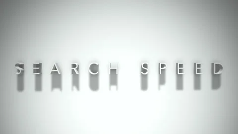 Search speed 3D title animation white text on a white background Stock Footage 299757982