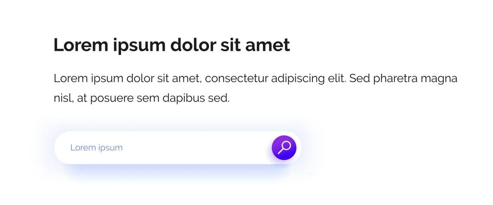 Search string. Input field. Web design.Purple icon Stock Illustration