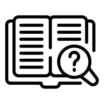 Search study icon outline vector. Child education Stock Illustration