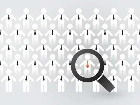 Search for suitable employees Ilustración de archivo