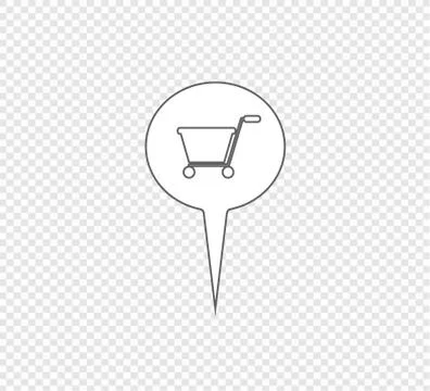 Search for a supermarket on the map. Navigation point vector illustration Stock Illustration