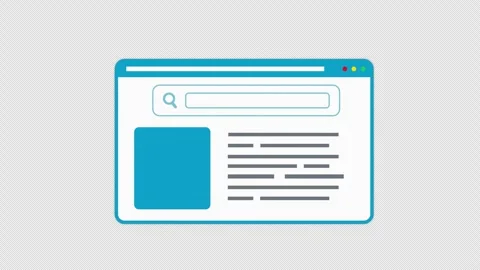 Search tab browser window animation transparent background with alpha Stock Footage 247936068