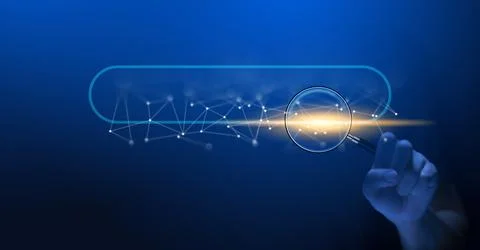 Search technology, search engine optimization,person using laptop to search i Stock Photos