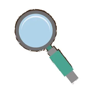 Search technology tool optimization green handle sketch Illustrazione stock