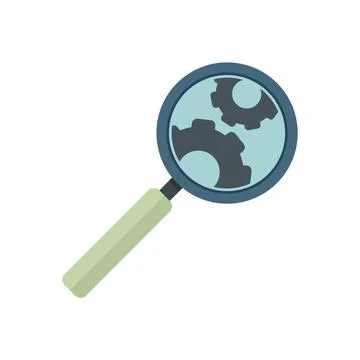 Search testing software icon flat isolated Illustrazione stock