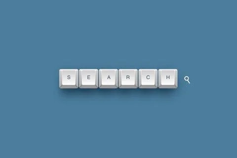 Search text on a 3d keyboard button with shadow concept series イラスト素材