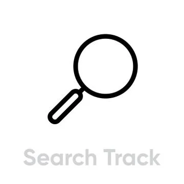 Search Track icon. Editable Vector Stroke. Stock-Illustration
