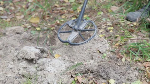 Search for treasure, digging ground Stock Footage 56764068