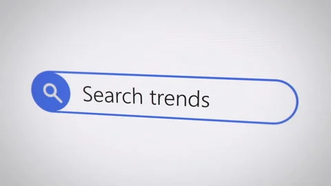 Search trends term in search engine on computer web browser Stock Footage 295942700