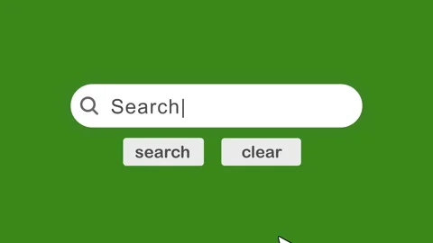 Search typing on Search Bar with click Animation Stock Footage 225316293