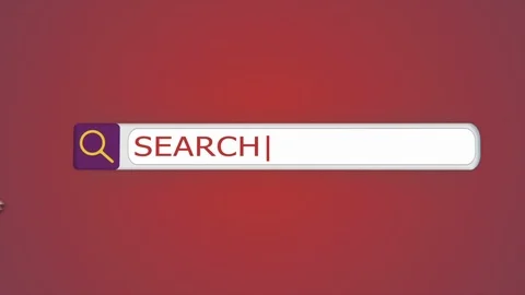 "Search" Typing into Search Engine on Computer Screen. Internet Search Engine Stock Footage 101243753