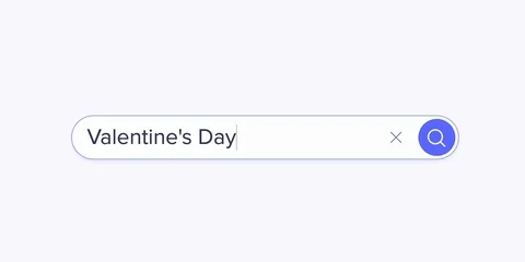 Search for valentines day on internet browser 스톡 동영상 122759966