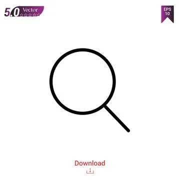 Search vector icon. Best modern, simple, isolated, flat icon for website desi Stock Illustration