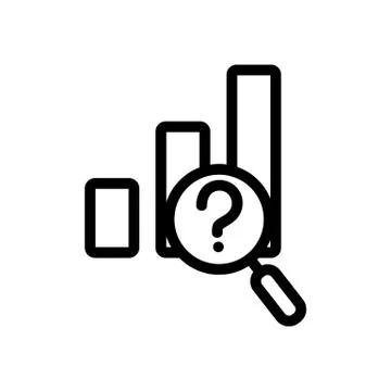 Search for vector icon metrics. Isolated contour symbol illustration Illustrazione stock