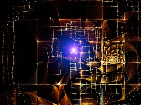 In Search of the Virtual Space 스톡 일러스트
