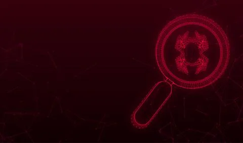 Search virus computer in flat style. Protection symbol. Internet technology 스톡 일러스트