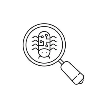 Search for vulnerabilities and bugs Stock Illustration