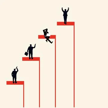 Search for a way to solve a problem, help, minimalist style business concept Stock Illustration