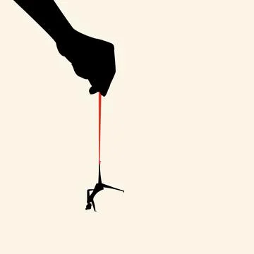 Search for a way to solve a problem, help, minimalist style business concept Stock Illustration