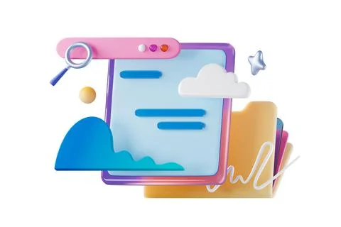 Search in web application with documents folder Illustrazione stock