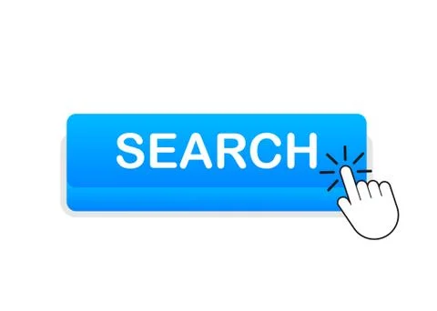 Search. Web banner. Arrow, cursor icon. Arrow vector icon. Hand click. Vector Stock Illustration