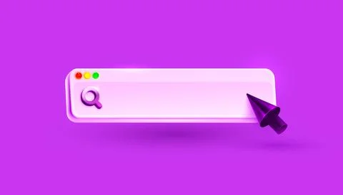 Search web banner, browse network, frame address menu. Vector Stock Illustration