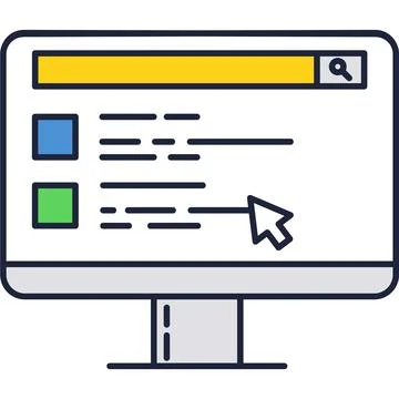 Search web information icon internet flat vector Stockillustratie