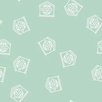 Search web site at home line seamless pattern Stock Illustration