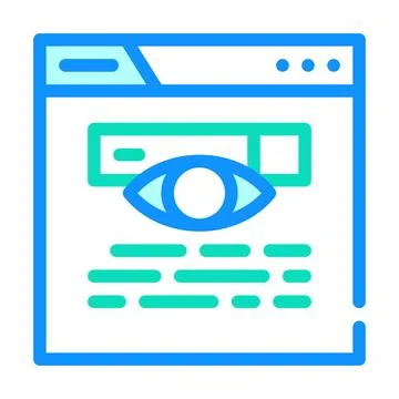 Search web site seo optimization color icon vector illustration Stock Illustration