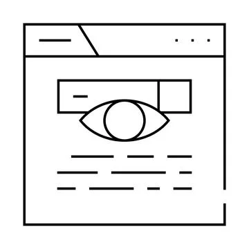 Search web site seo optimization line icon vector illustration Stock Illustration