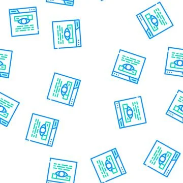 Search web site seo optimization vector seamless pattern Ilustración de archivo