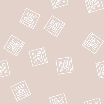 Search web site seo optimization line vector seamless pattern Stock Illustration