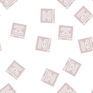 Search web site seo optimization glyph vector seamless pattern Stock Illustration