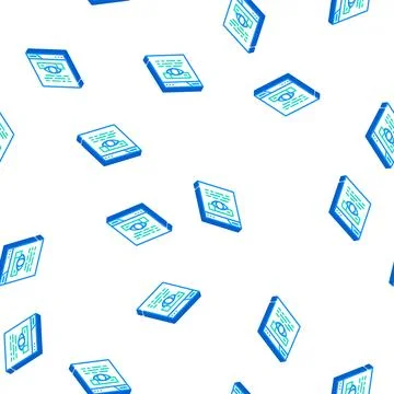 Search web site seo optimization isometric icon seamless pattern Stock Illustration