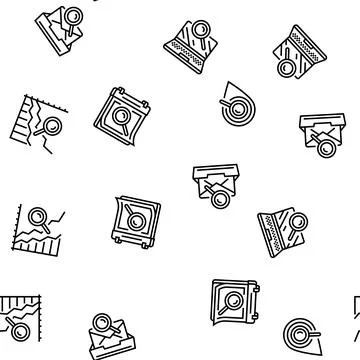 Search web website internet seamless pattern vector Stock Illustration