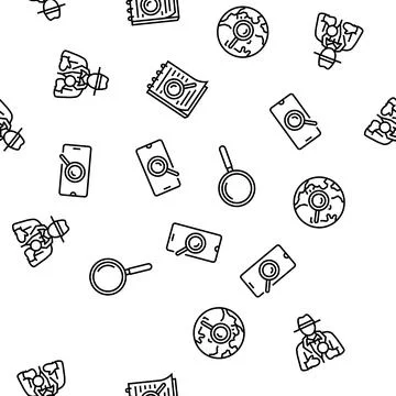 Search web website internet seamless pattern vector Stock Illustration
