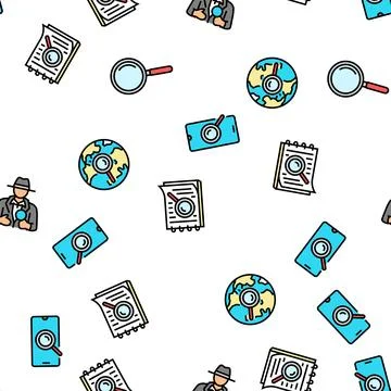 Search web website internet seamless pattern vector Stock Illustration