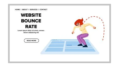 Search website bounce rate vector 스톡 일러스트