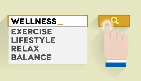 Search wellness Illustrazione stock