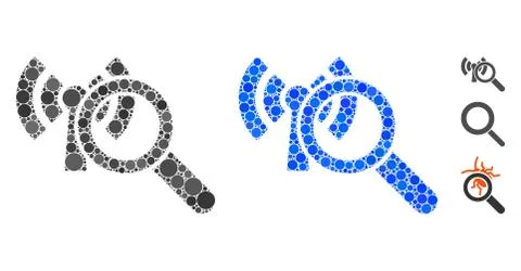 Search Wi-Fi Network Composition Icon of Circle Dots Stock Illustration