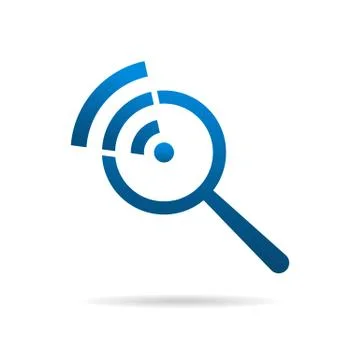 Search by wifi wireless logo イラスト素材