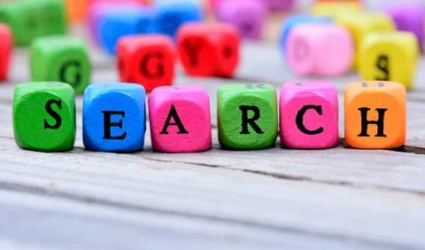 Search word on table Stock Photos