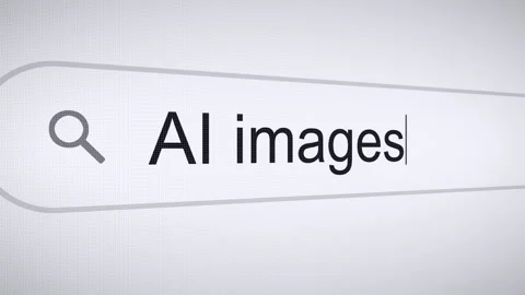 Searching AI Images on the Internet, Computer Screen Macro Video stock 267009242
