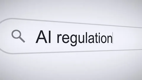 Searching AI Regulation on the Internet, Computer Screen Macro Stock Footage 263709714