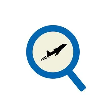 Searching for an airplane Stock Illustration