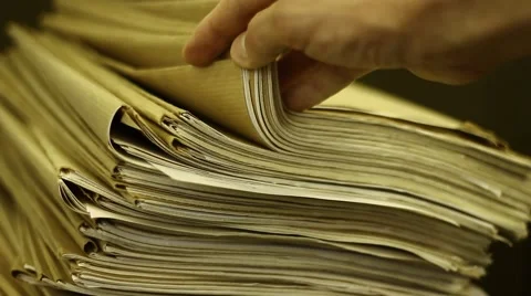 Searching among documents Stock Footage 51969704