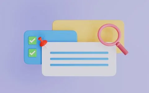 Searching and storing documents, File folder database or backup Stock Illustration