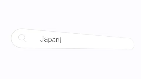 Searching And Typing Japan In The Computer Browser - Close Up Stock Footage 313873450