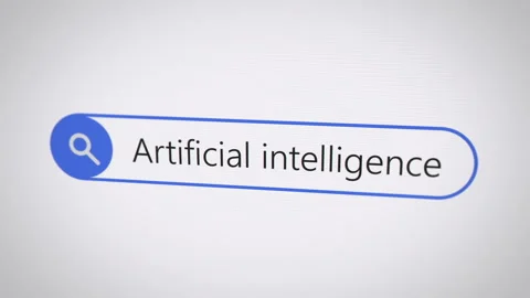 Searching artificial intelligence AI term in search engine on webpage Stockbeeldmateriaal 254691370